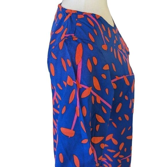 New Buckhead Bettie Shift Mini Dress Royal Blue Printed Size Medium Floral - Picture 6 of 9